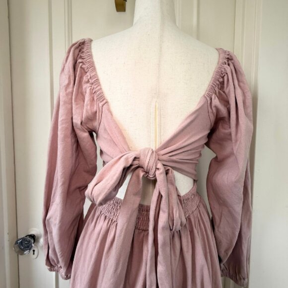 FREE PEOPLE FP BEACH Colette Convertible Mini Dusty Himalayan Pink Dress Size M - Picture 8 of 12